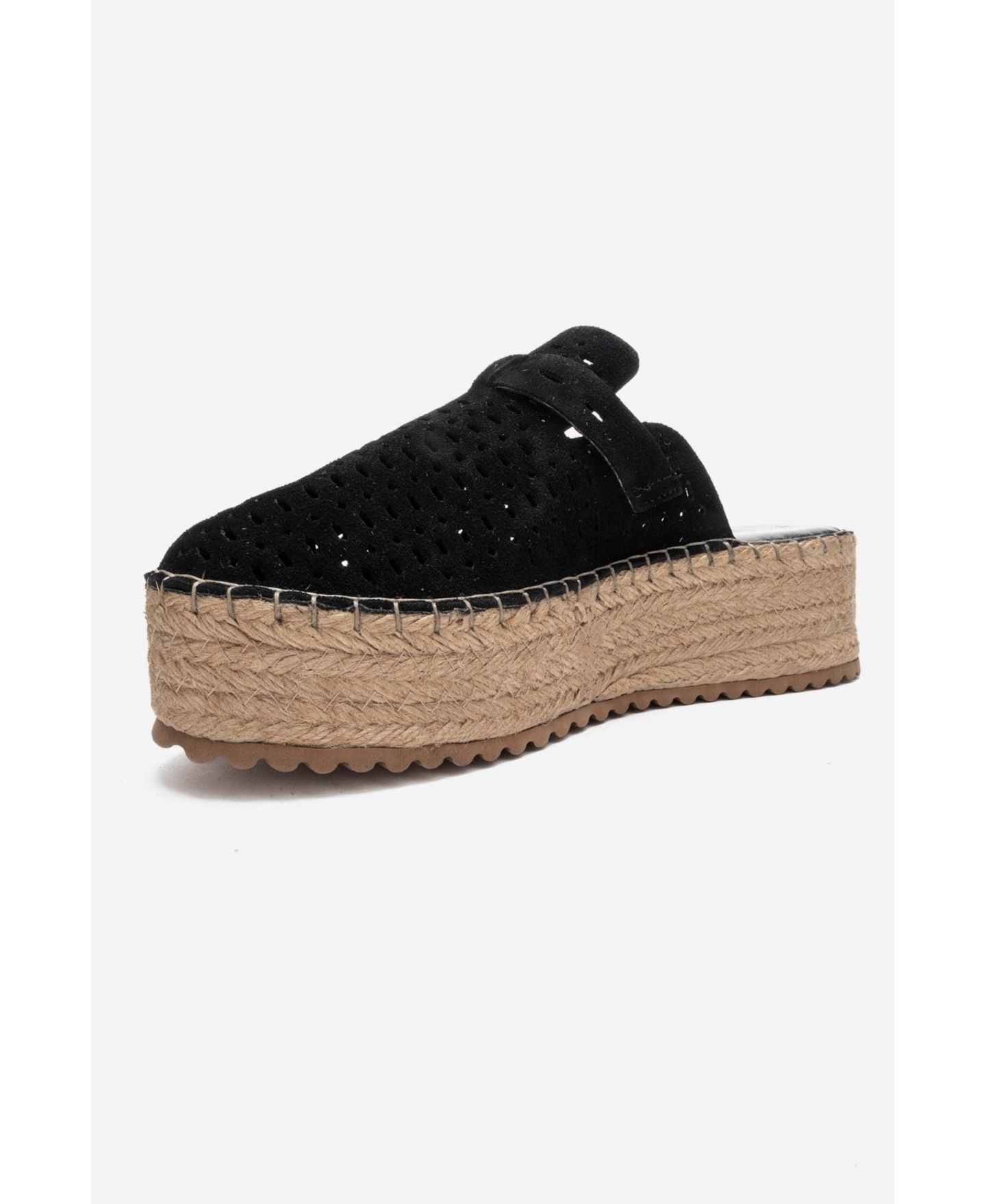 Женские сандалии Forever & Always Shoes Louis Leather Platform Sandal, цвет: Чёрный замшевый — фото 4