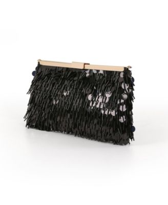Woman's Briar Mixed Sequin Hinged Frame Clutch