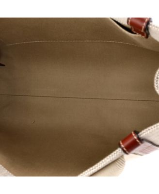 Medium Woody Tote Canvas with Leather