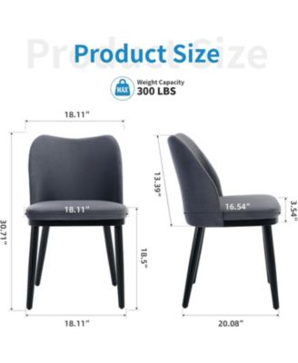 Dining Chairs Set of 2,Upholstered Dining Room Side Chairs,Chair for Dining with Padded Seat and Wood Legs,Modern Dining Chair for Restaurant