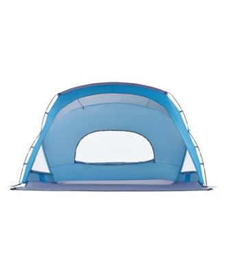 6-Person Beach Tent Sun Shelter with UPF 50+ Protection and Sand Pockets