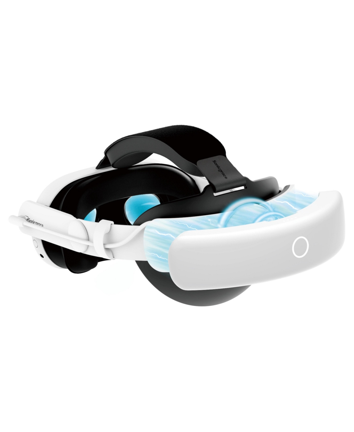 sonicgrace S3 Pro Battery Head Strap for Meta Quest 33S  20W Fast Charging 8000mAh Magnetic Battery Pack  White