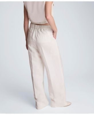 Women's Pull-On Linen Wide-Leg Pants