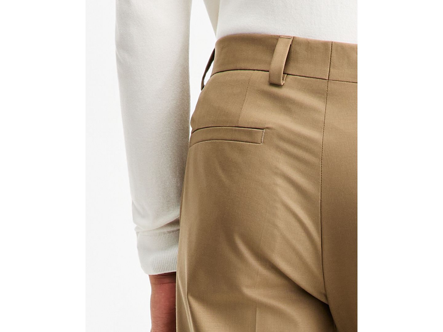 Мужские брюки Hugo Boss Modern-Fit Solid Suit Pant, цвет: Рыжевато-коричневый — фото 5
