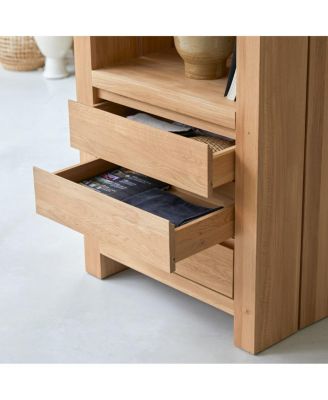 Eden bookcase in solid oak 75x200