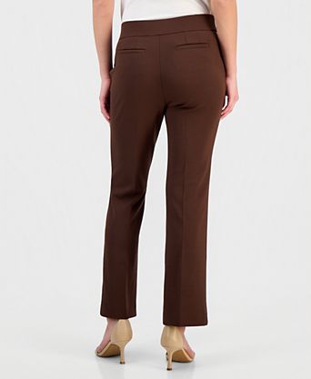 ladies brown dress slacks Wiueurtly Womens Pants, Polyester Work Pants, Womens Business Casual Clothing, Women Wide Leg Pants For Women Work Business Casual High Featuring a modern high Women's Brown Dress Pants &