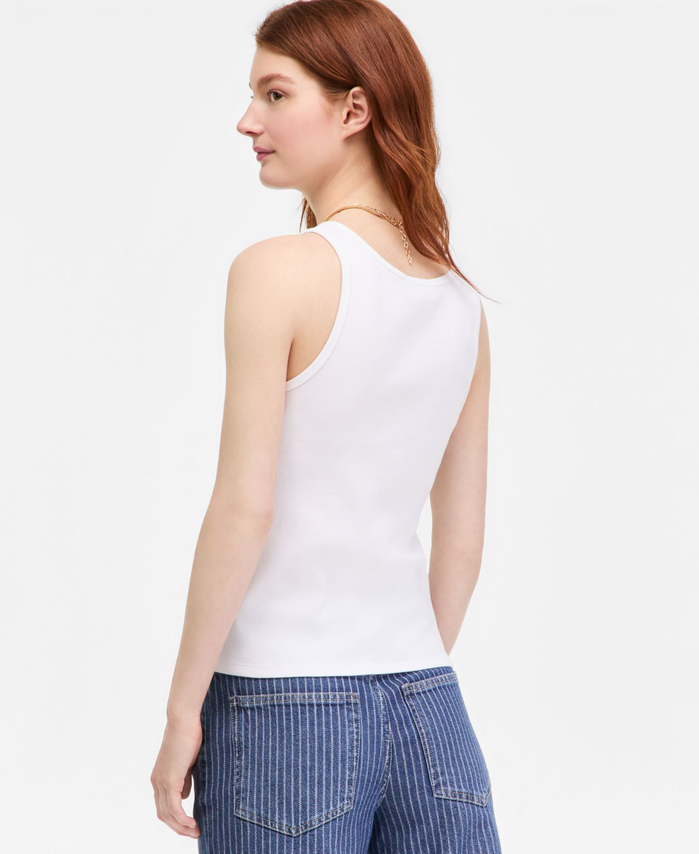Женский топ On 34th Scoop-Neck Henley, цвет: Яркий белый — фото 2