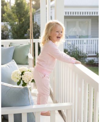 Baby Girls Peony Stripe Lounger Bamboo Sweatsuit