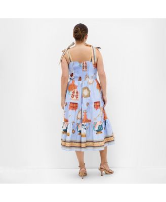 Women's Plus Size Casey Beauty Print Border Dress