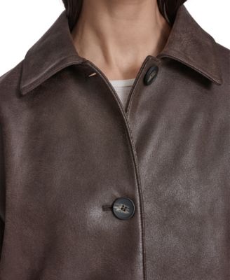 Women's Relaxed-Fit Faux Leather Jacket