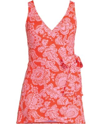 Women's Plus Size Side Tie Mini Swim Dress Swimsuit