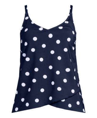 Plus Size Long Torso Tulip Hem Tankini Top