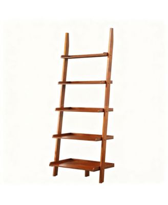 Ladder Bookshelf  Solid Pine  Traditional Modern