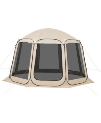 12 x 11 Ft Pop-Up Screen House Tent for 10-12 People with Awning