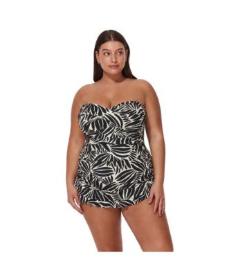 Plus Size Bandeau Swimdress