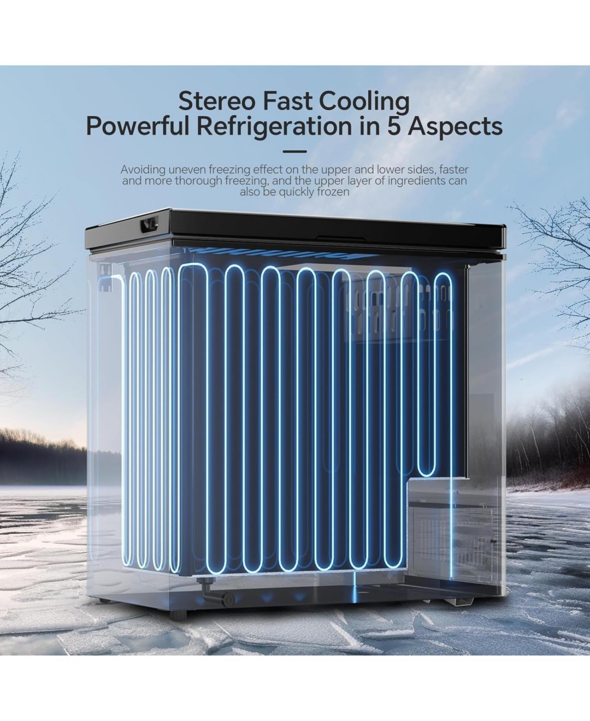 Antarctic Star 1.8 Cu. Ft. Compact Chest Freezer with Removable Basket