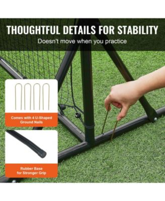 12 x 6 Ft Soccer Rebounder Net with Carry Bag