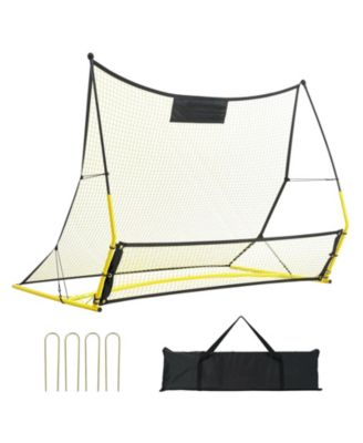 71 x 40 Inch 2-in-1 Soccer Rebounder Net with Carry Bag