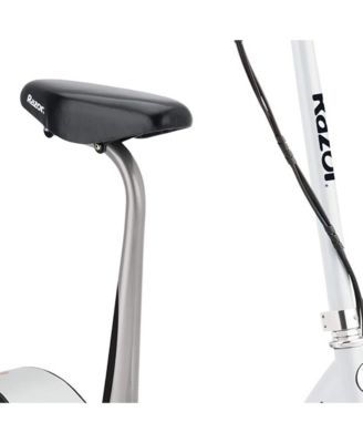 E200S Seated Electric 12 MPH Scooter w/ Twist Grip Throttle and Brake, White