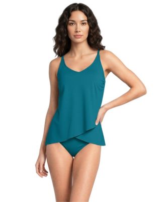 Women's D-Cup Tulip Hem Tankini Top