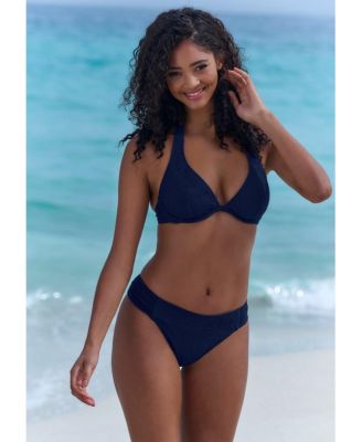 Women's Textured Underwire Bikini Swimsuit Top Bra Sizing