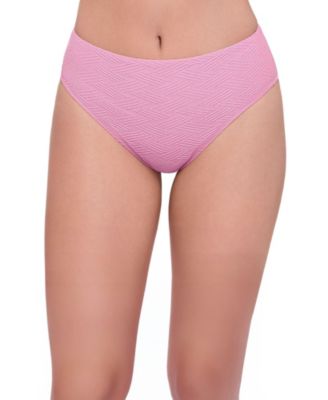 Women's Smoothing Novelty High Leg High Rise Bikini Swimsuit Bottoms