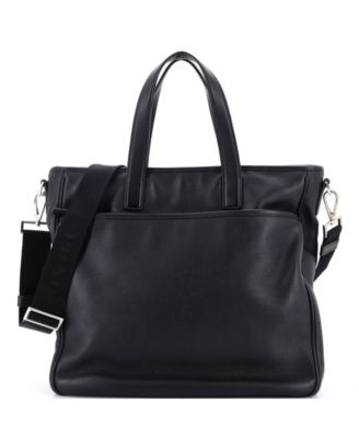 Medium Convertible Front Pocket Briefcase Tote Leather