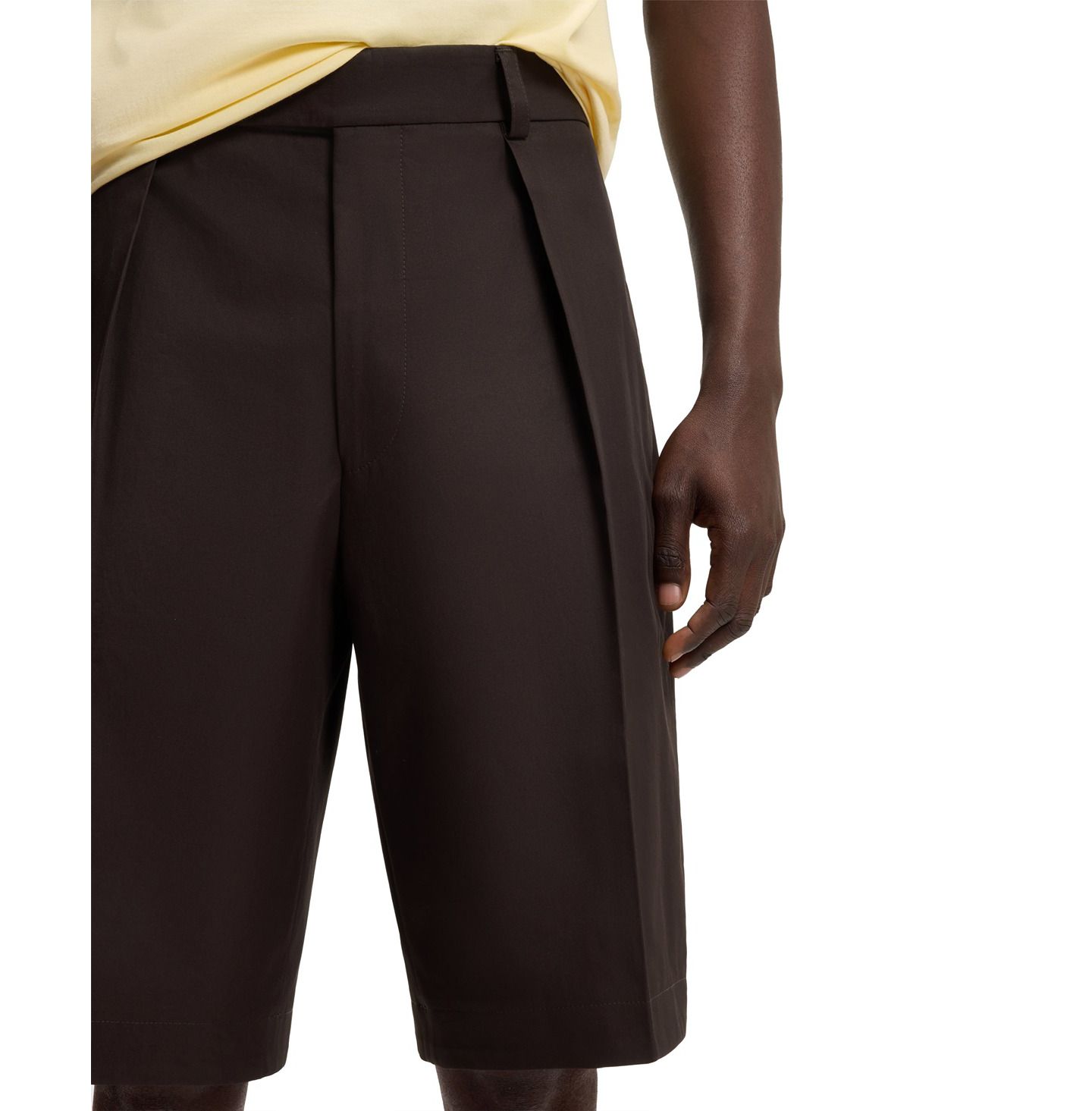 Мужские шорты Hugo Boss Beckham x BOSS Cotton 11" Shorts, цвет: Коричневый — фото 2