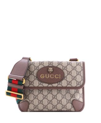 Small Neo Vintage Flap Messenger GG Coated Canvas