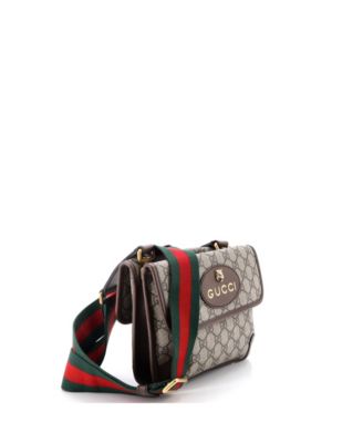 Small Neo Vintage Flap Messenger GG Coated Canvas