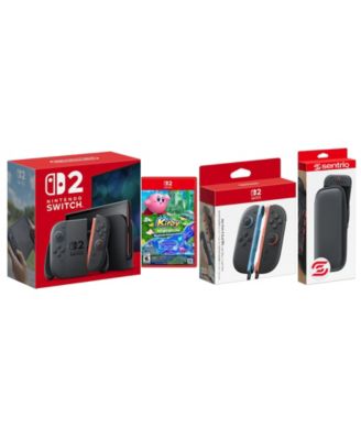 Switch 2 Console with Kirby and the Forgotten Land, Extra Joy-Cons and Protective Case Bundle