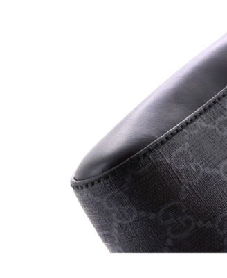 Small Web Strap Front Zip Messenger Bag GG Coated Canvas