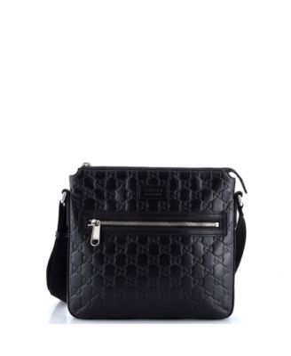 Small Signature Zip Messenger Bag Guccissima Leather