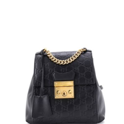 Mini Padlock Backpack Guccissima Leather