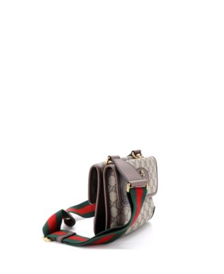 Small Neo Vintage Flap Messenger GG Coated Canvas