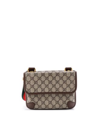 Small Neo Vintage Flap Messenger GG Coated Canvas