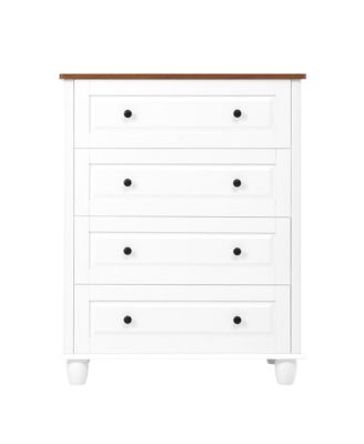 4 Drawer Minimalist Dresser Rolling Cabinet for Bedroom Home Furniture with Spacious Drawers Easy Assembly Durable