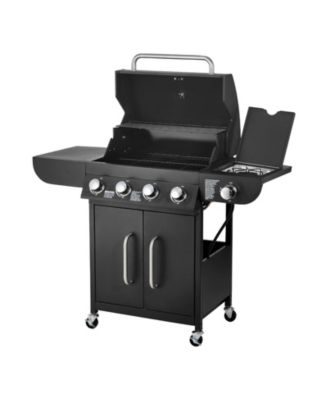 4-Burner Propane Gas Grill with Side Burner, 425 Sq. In. Cooking Area, 52,000 BTU