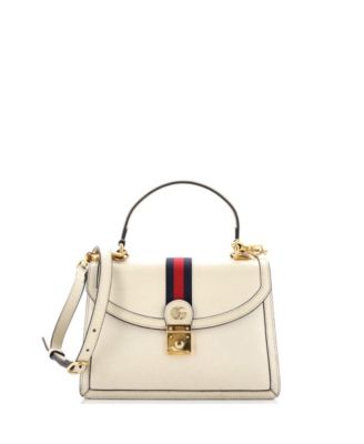 Small Ophidia Flap Top Handle Bag Leather