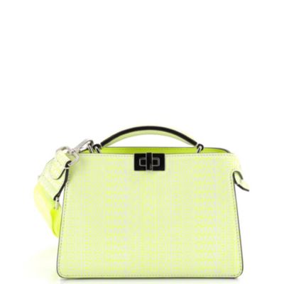 x Marc Jacobs Peekaboo ISeeU XCross Bag Printed Logo Embossed Leather