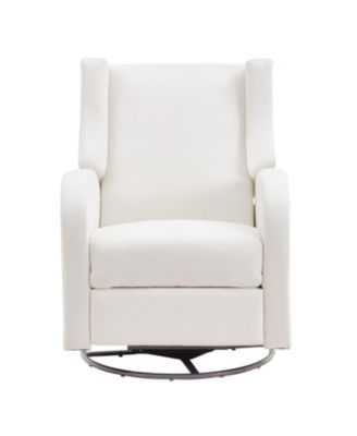 Electronic Power Swivel Glider Recliner with USB Port, 250 lbs Capacity, Off Polyester