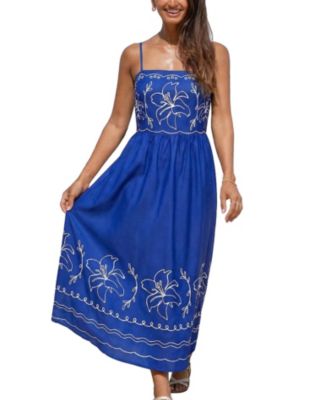 Women's Groundbreaking Floral Midi Beach Dress