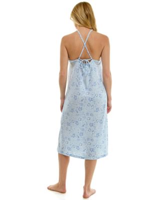 Women's Sleeveless Square Neck Midi Sleep Chemise