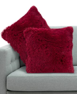 Textured Fluffy Decorative Pillow, 18" x 18"