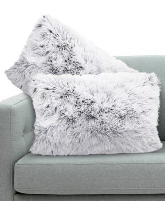 Textured Fluffy Decorative Pillow, 12" x 20"