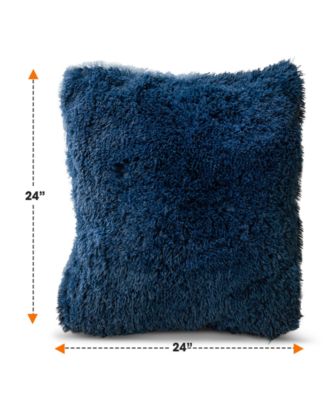 Textured Fluffy Decorative Pillow, 24" x 24"