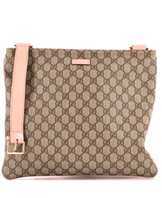 Medium Flat Messenger Bag GG Canvas