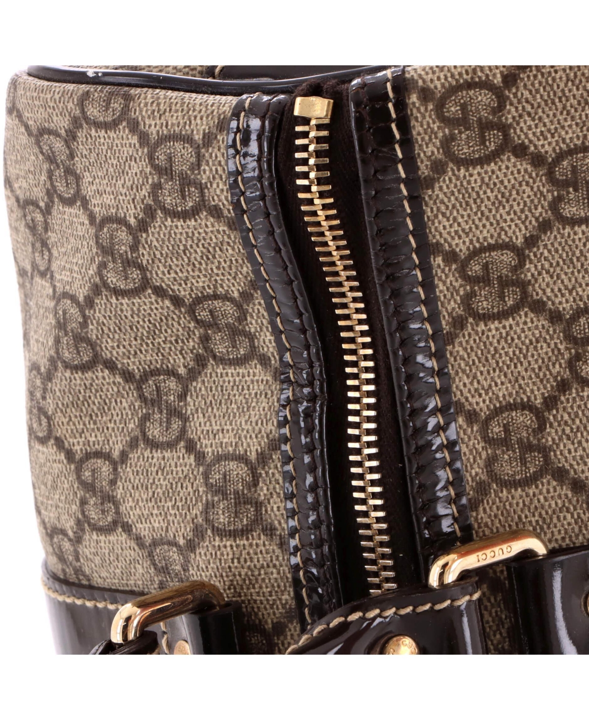 Pre-Owned Gucci Medium Joy Boston Bag Gg Coated Canvas