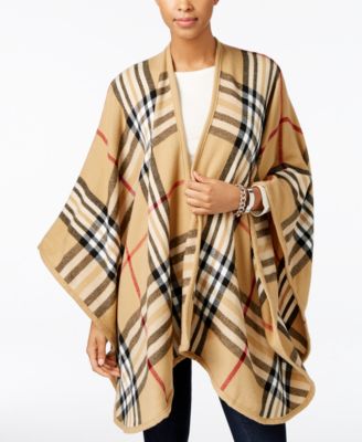 Charter Club - Exploded Plaid Poncho