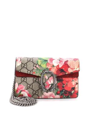 Super Mini Dionysus Bag Blooms Print GG Coated Canvas